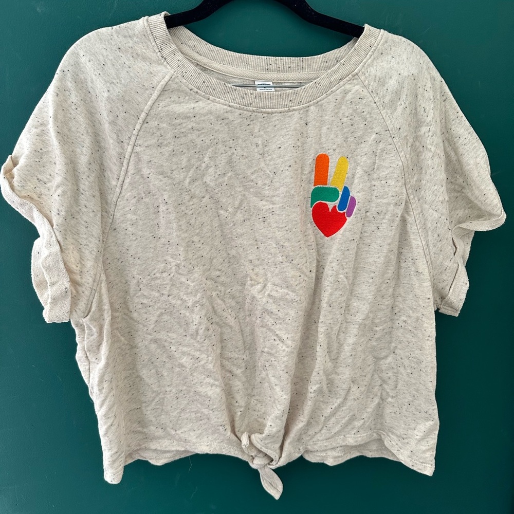 Old Navy Cropped Terrycloth Sweatshirt